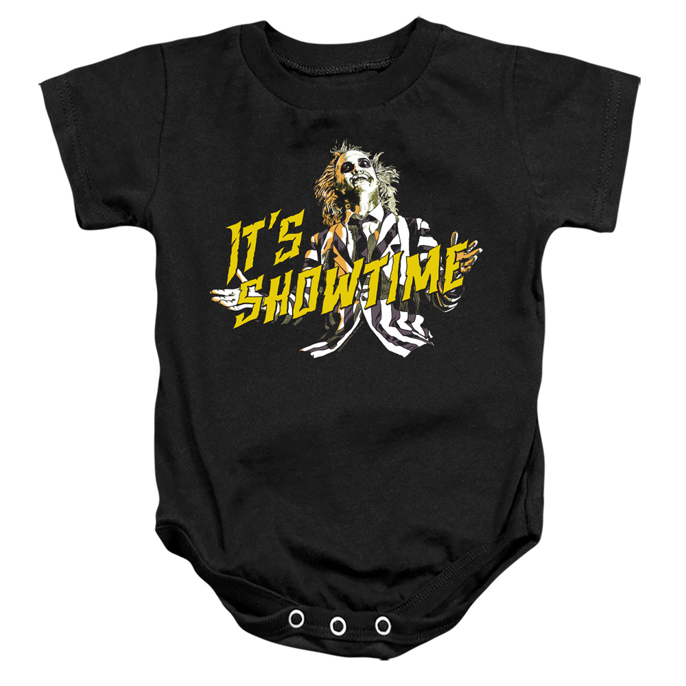 WBM940-SS-1 Beetlejuice Showtime Infant Snapsuit, Black - Small - 6 Month