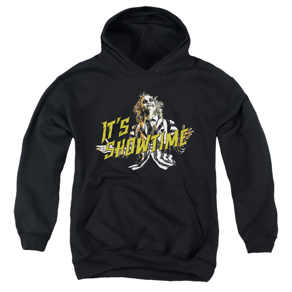 WBM940-YFTH-2 Beetlejuice Showtime Youth Hooded Sweatshirt, Black - Medium