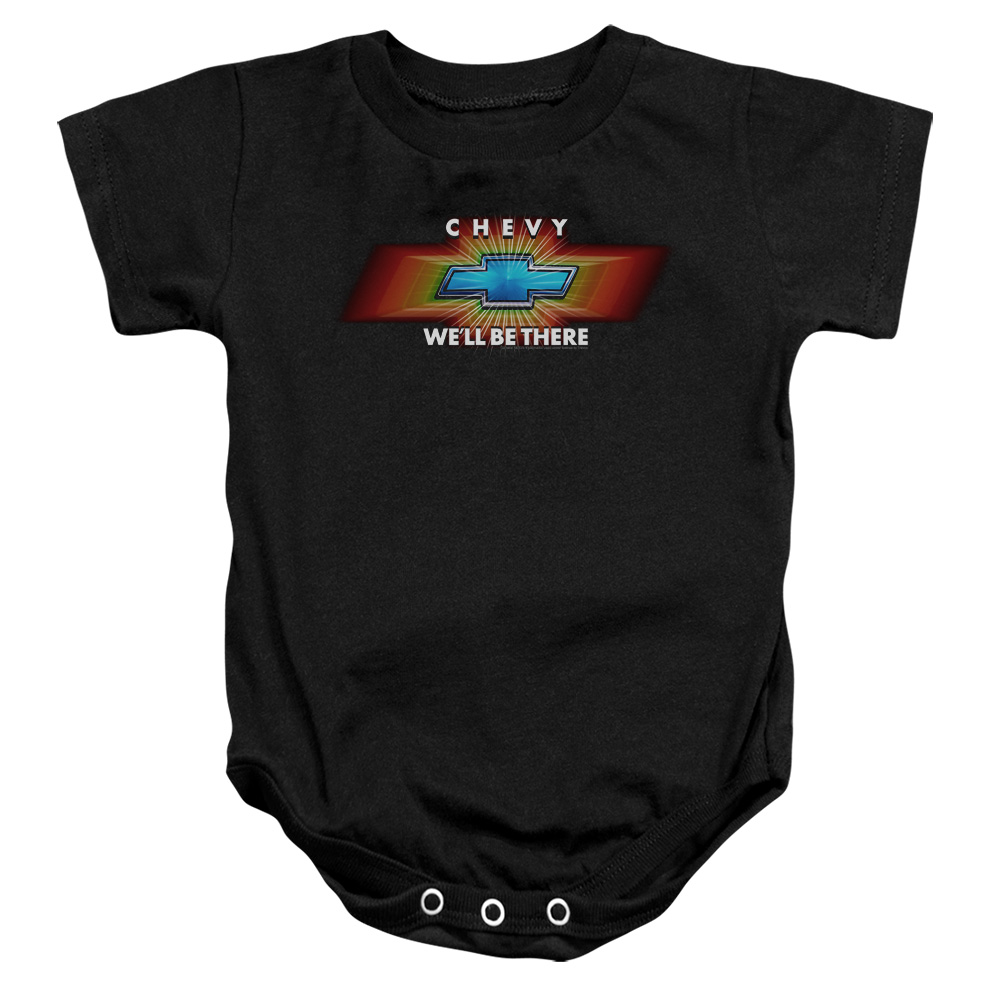 CHV123-SS-2 Chevrolet Chevy Well Be There TV Spot Infant Snapsuit, Black - Medium - 12 Month