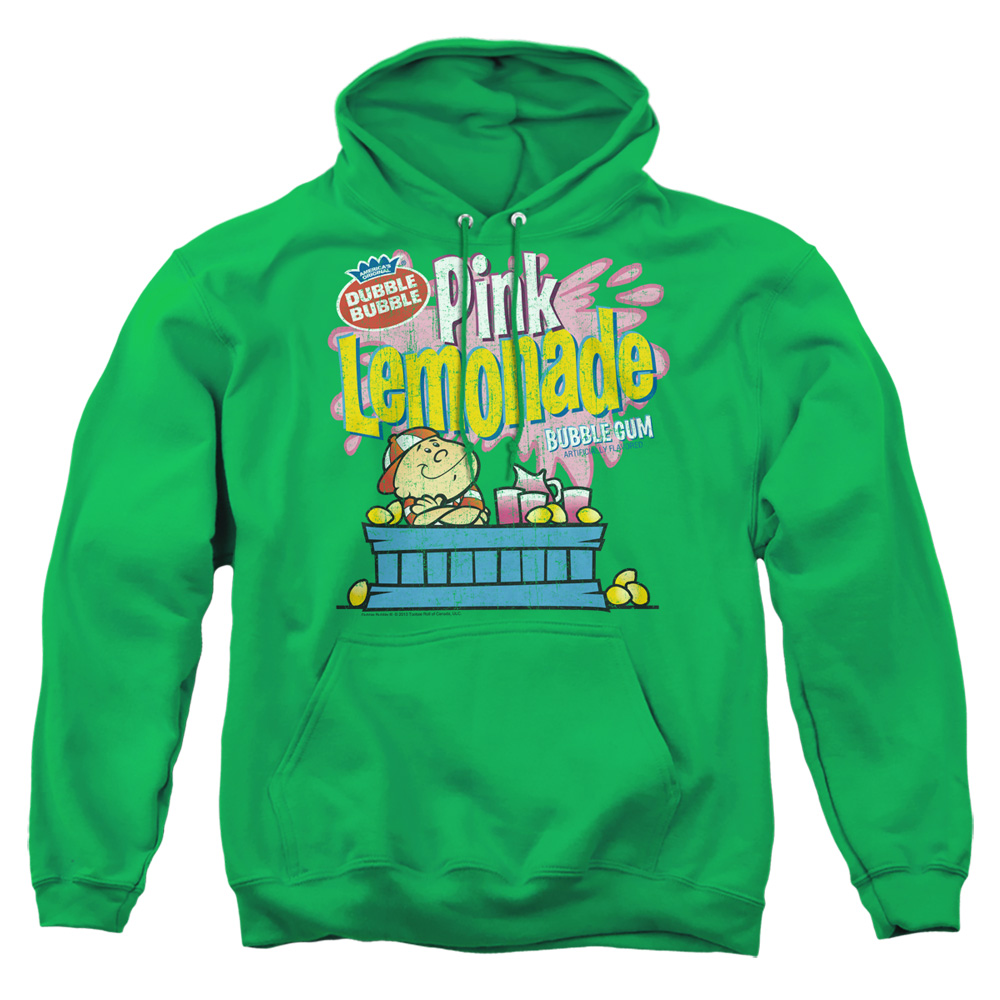 DBL120-AFTH-1 Dubble Bubble Pink Lemonade Adult Pullover Hoodie, Kelly Green - Small