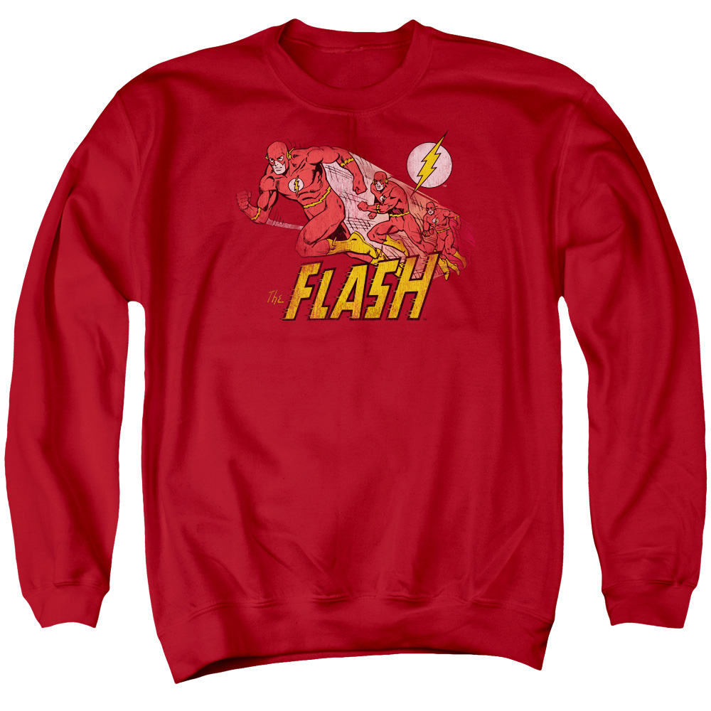 DCO129C-AS-6 DC Flash Crimson Comet Adult Crewneck Sweatshirt, Red - 3X