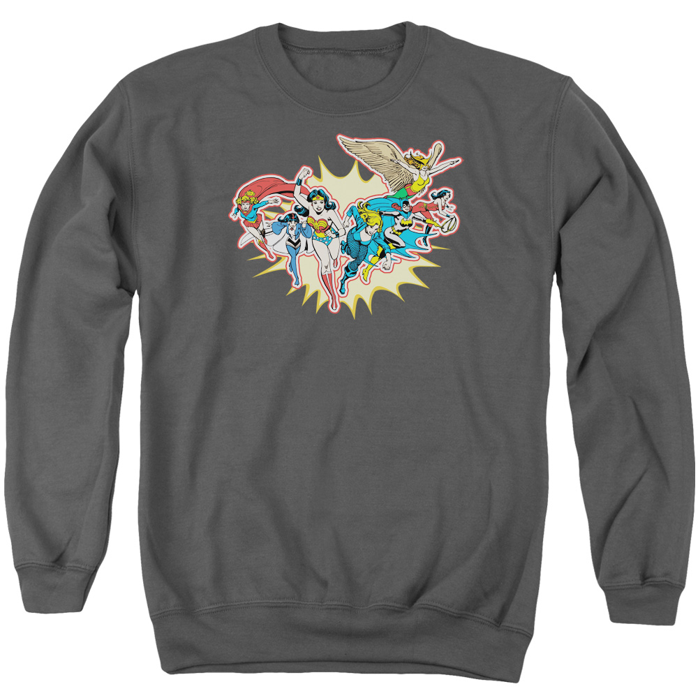DCO158-AS-4 DC Please Get Me Adult Crewneck Sweatshirt, Charcoal - Extra Large
