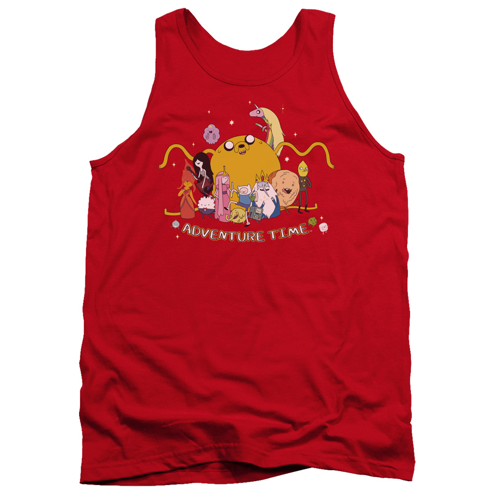 CN199-TK-2 Adventure Time Outstretched Adult Tank Top, Red - Medium