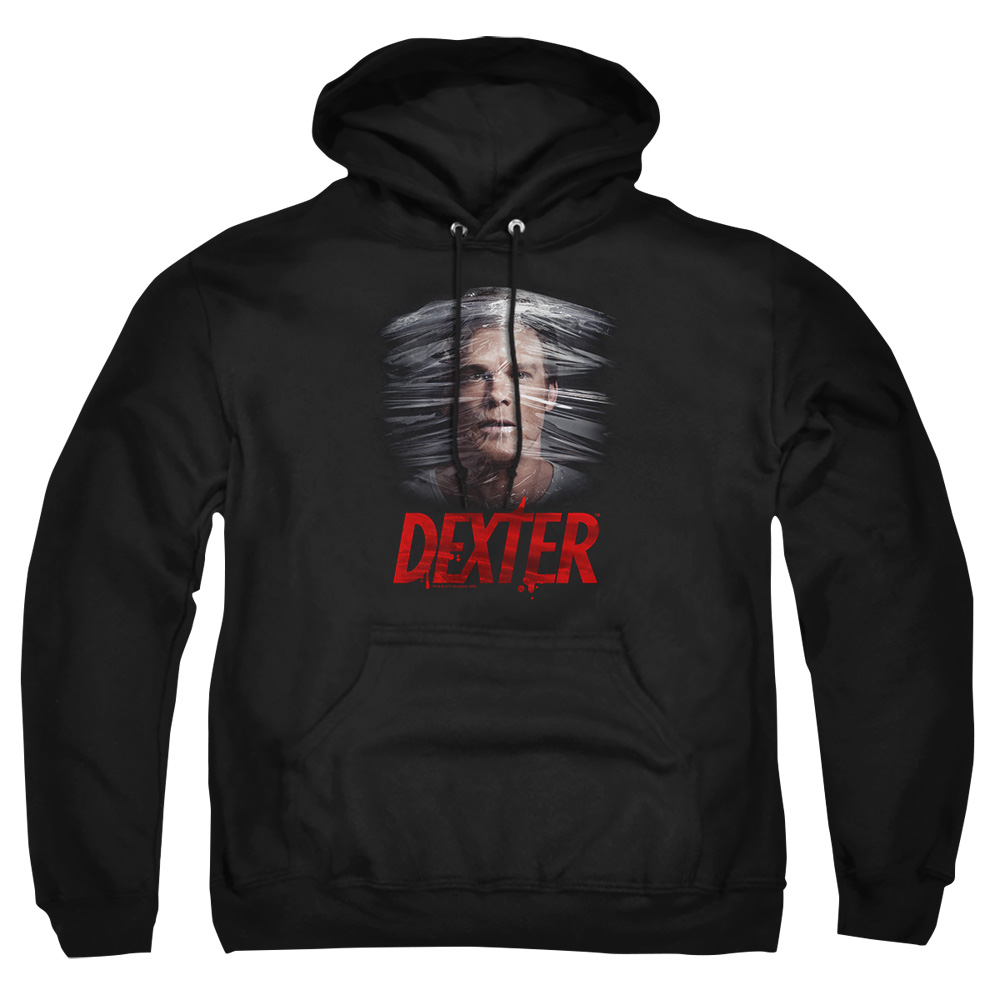 SHO502-AFTH-2 Dexter Plastic Wrap Adult Pullover Hoodie, Black - Medium
