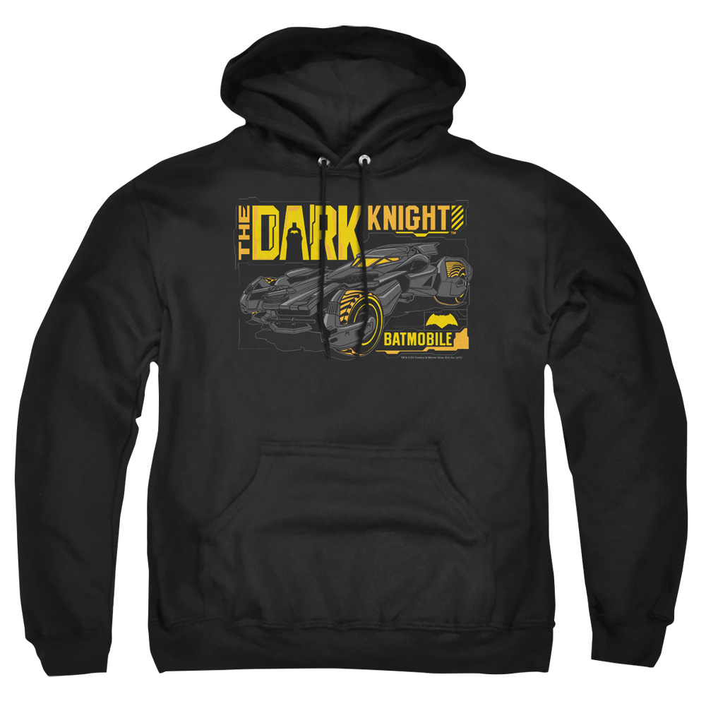 BVS201-AFTH-4 Batman vs Superman Mobil Dark Knight Adult Pullover Hoodie, Black - Extra Large