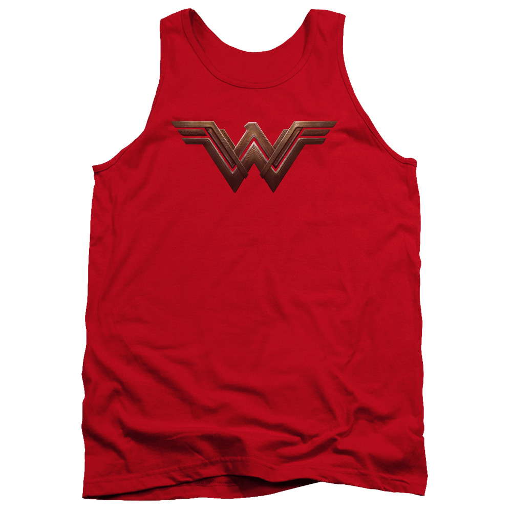 BVS105-TK-2 Batman vs Superman WW Shield Adult Tank Top, Red - Medium