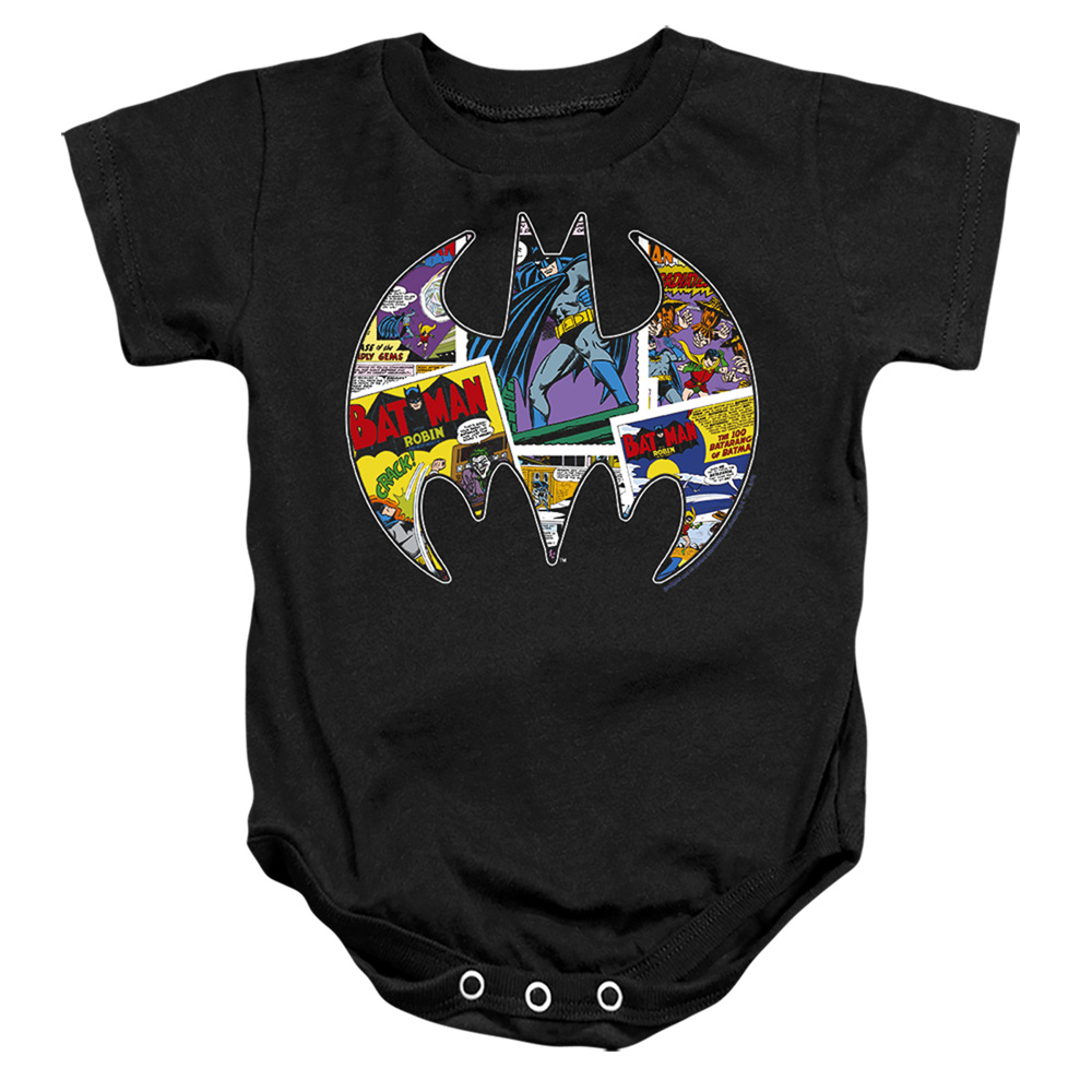 BM3451-SS-3 Batman Comic Bat Infant Snapsuit, Black - Large - 18 Month