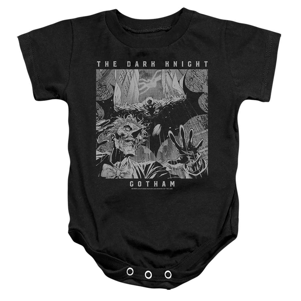 BM3458-SS-4 Batman Gotham Knight Infant Snapsuit, Black - Extra Large - 24 Month
