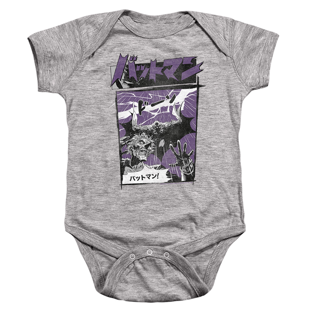 BM3461-SS-4 Batman Japan Heroes 1 Infant Snapsuit, Athletic Heather - Extra Large - 24 Month
