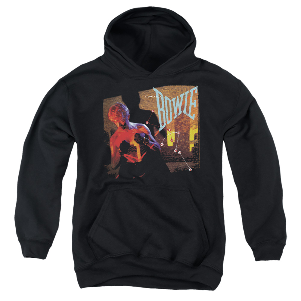 BOWIE136-YFTH-2 David Bowie Lets Dance Youth Hooded Sweatshirt, Black - Medium