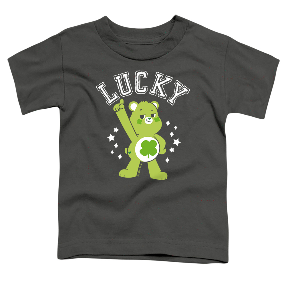 Care Bears Unlock The Magic Good Luck Bear Lucky Collegiate St. Patricks Day Toddler Short Sleeve T-Shirt, Kelly Green - Medium 3T