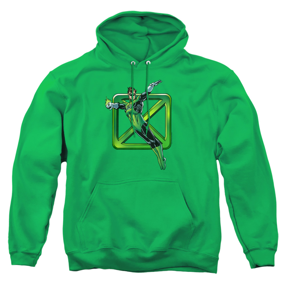 DCO621-AFTH-2 DCO Green Cross Adult Pullover Hoodie, Kelly Green - Medium