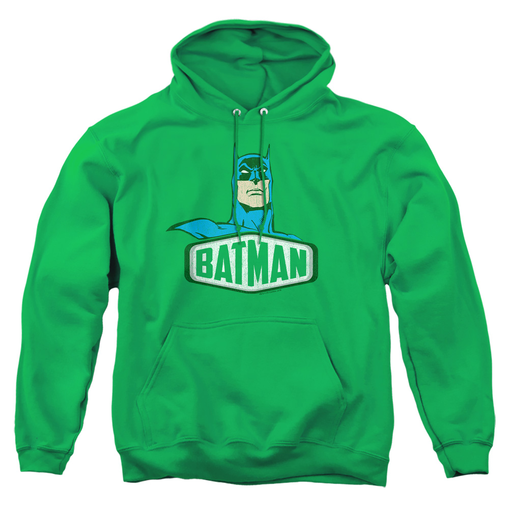 DCO626-AFTH-2 DCO Batman Sign Adult Pullover Hoodie, Kelly Green - Medium