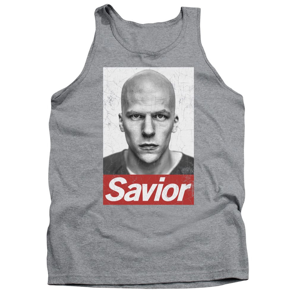 BVS181-TK-3 Batman vs Superman Savior Adult Tank Top, Athletic Heather - Large