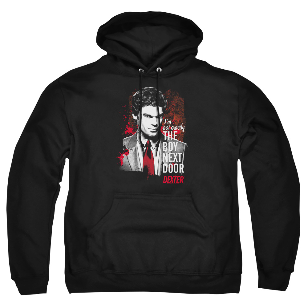 SHO197-AFTH-1 Dexter Boy Next Door Adult Pullover Hoodie, Black - Small