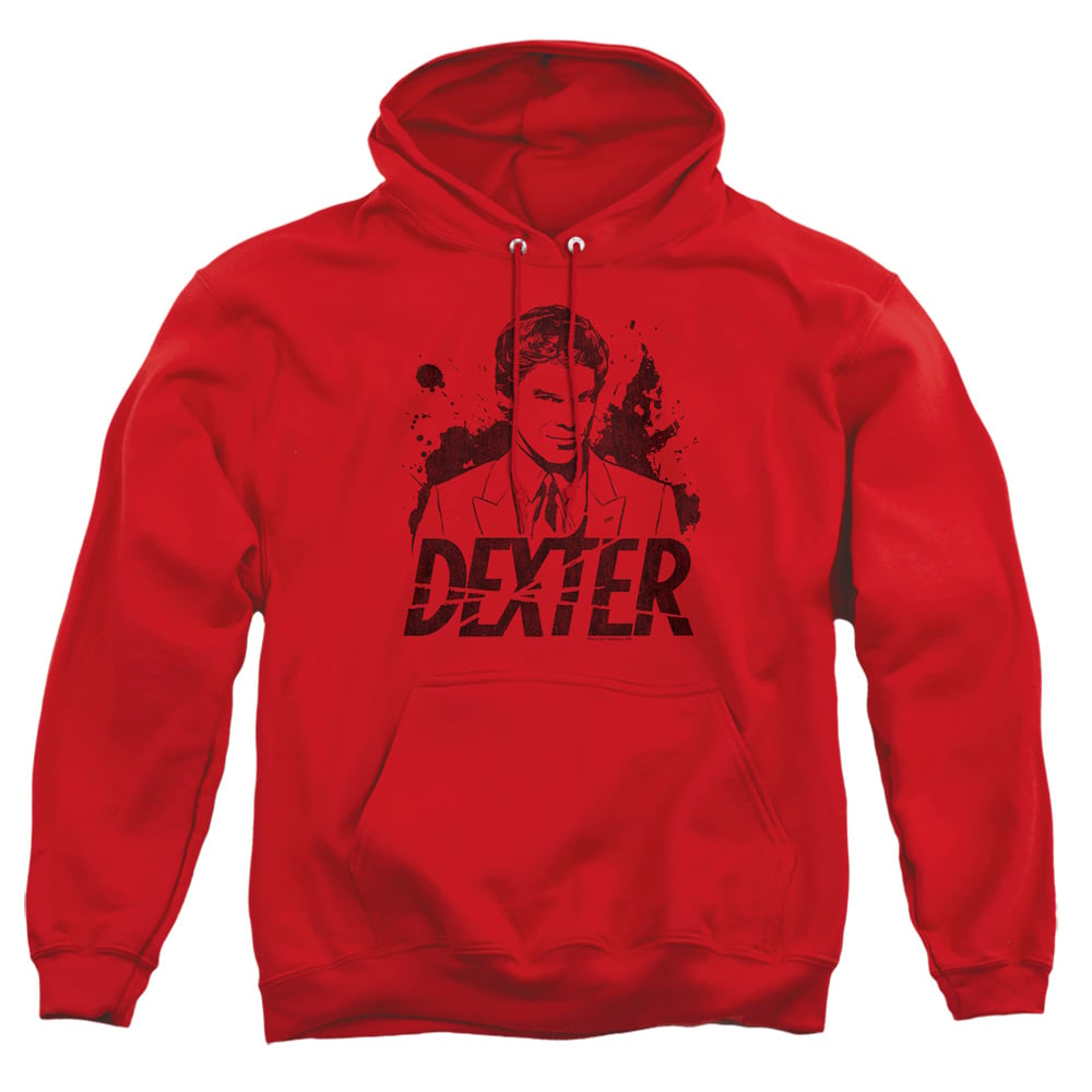 SHO334-AFTH-4 Dexter Splatter Dex Adult Pullover Hoodie, Red - Extra Large