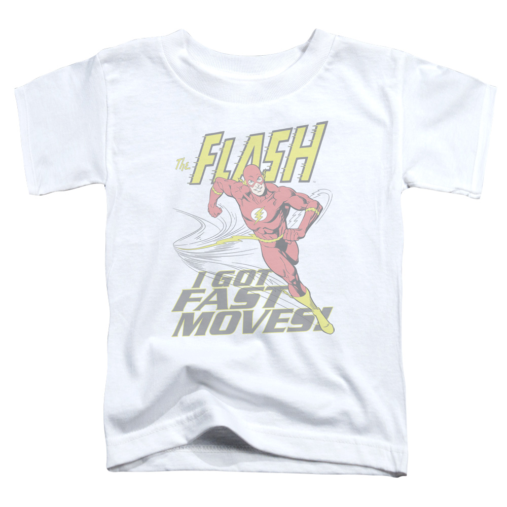 DCO583-TT-2 DC Flash Fast Moves Toddler Short Sleeve T-Shirt, White - Medium 3T