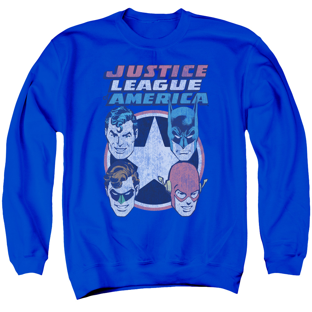 DCO608-AS-2 DCO 4 Stars Adult Crewneck Sweatshirt, Royal - Medium