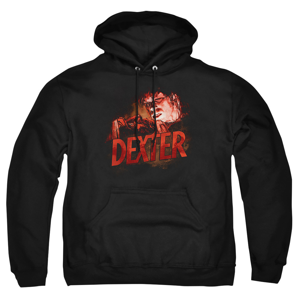 SHO301-AFTH-5 Dexter Drawing Adult Pullover Hoodie, Black - 2X
