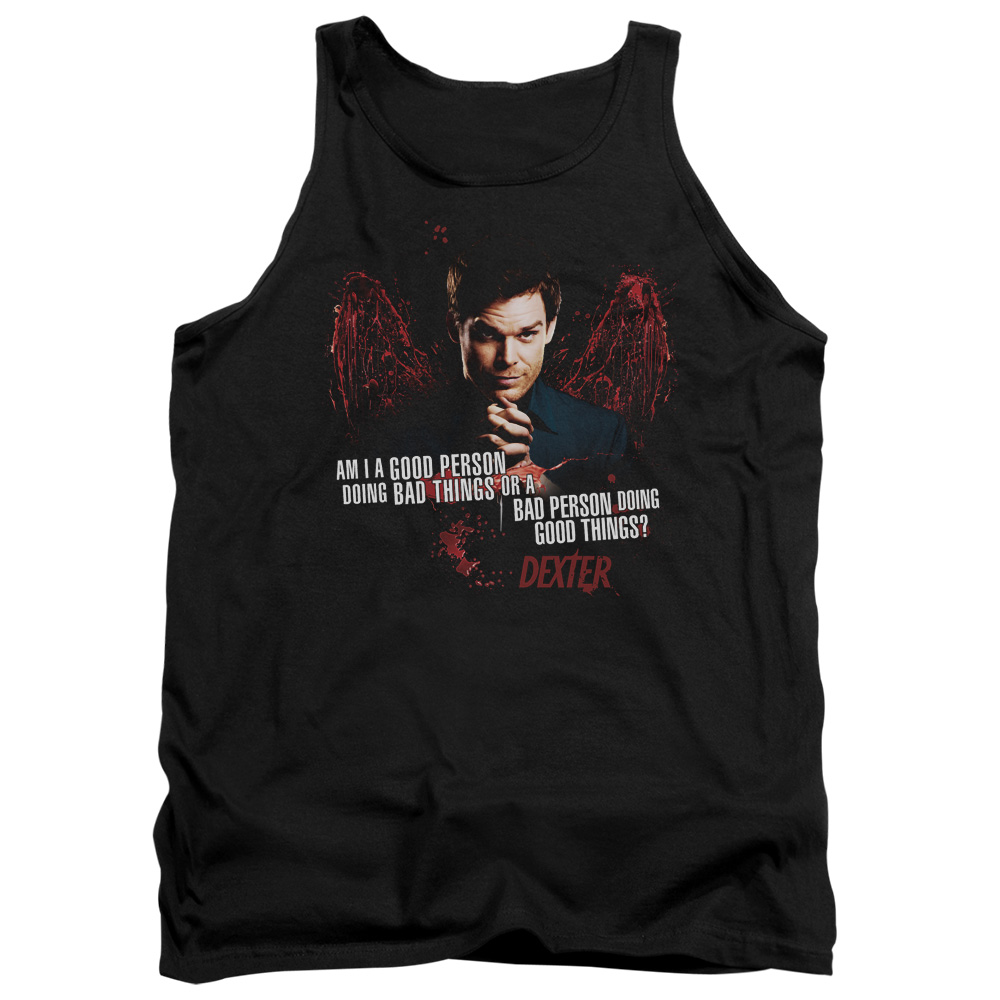 SHO311-TK-2 Dexter Good Bad Adult Tank Top, Black - Medium