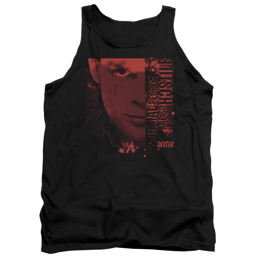 SHO356-TK-1 Dexter Normal Adult Tank Top, Black - Small