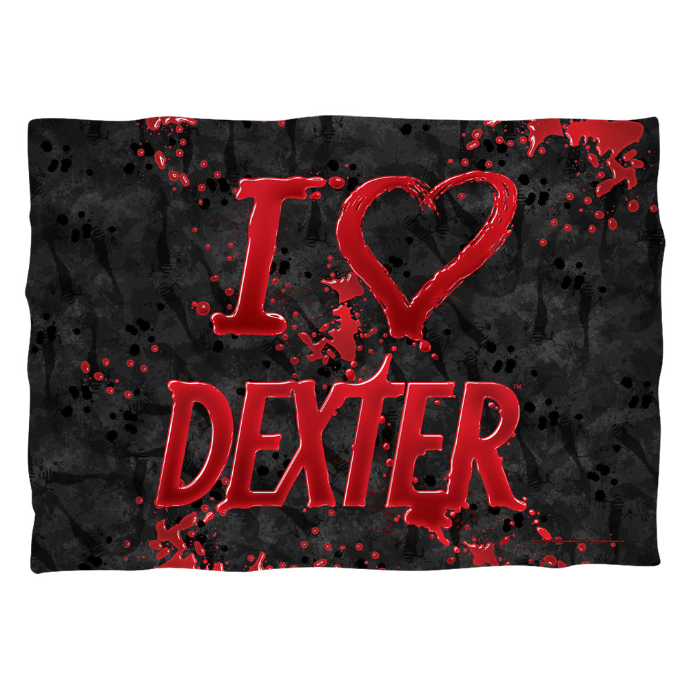 SHO459-PLO1-0 Dexter I Heart Dexter Pillow Case, White - 20 x 28 in.