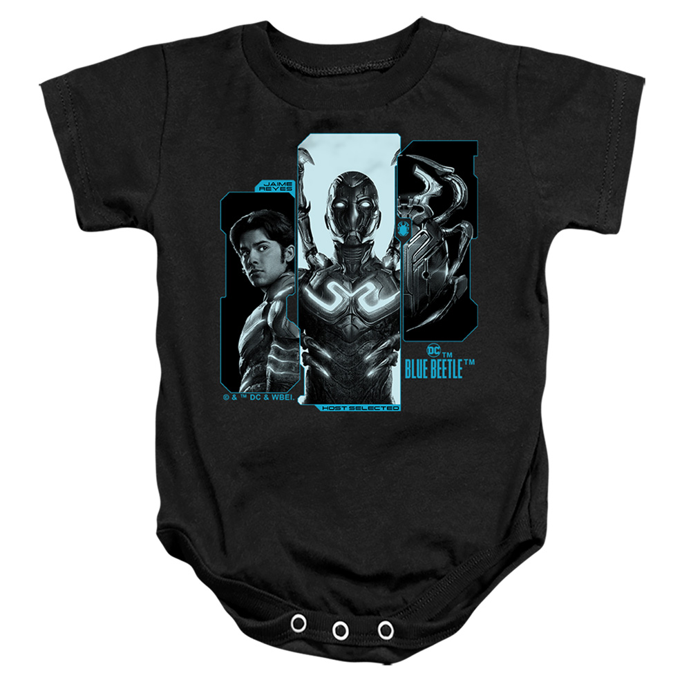 BBTL10013-SS-2 Blue Beetle 2023 Host Reyes Infant Snapsuit, Black - Medium - 12 Month