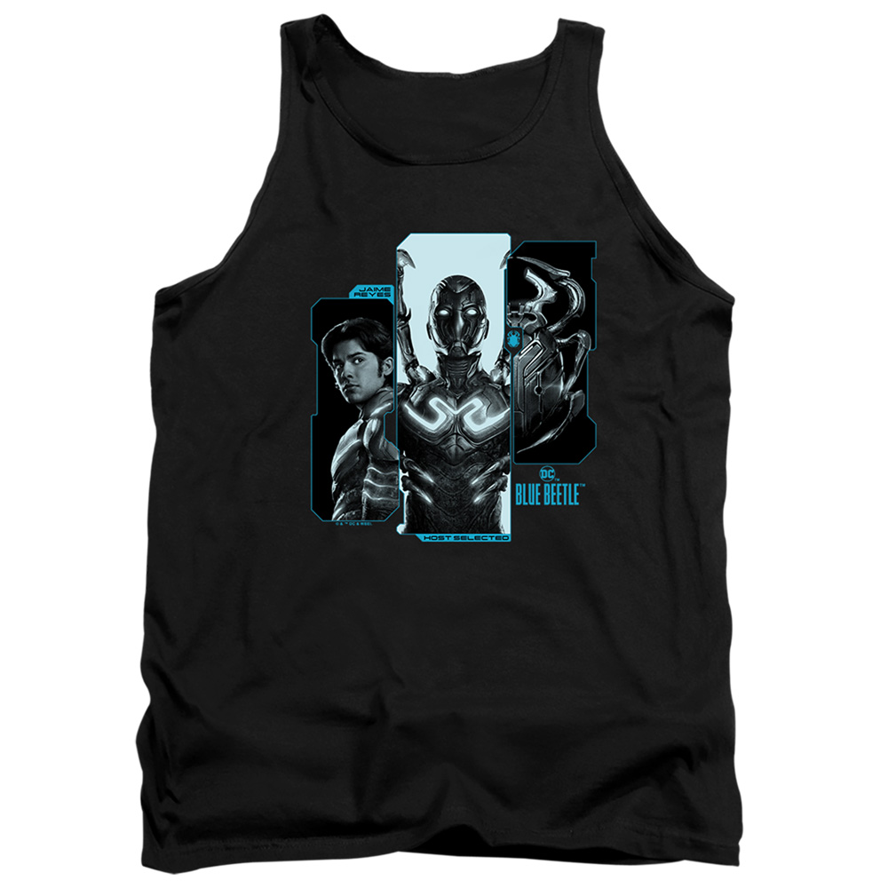 BBTL10013-TK-2 Blue Beetle 2023 Host Reyes Adult Tank Top, Black - Medium
