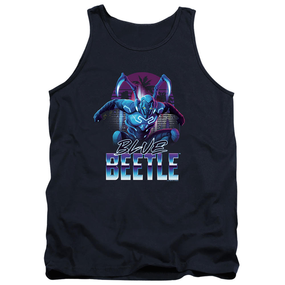 BBTL10002-TK-2 Blue Beetle 2023 City Protector Adult Tank Top, Navy - Medium