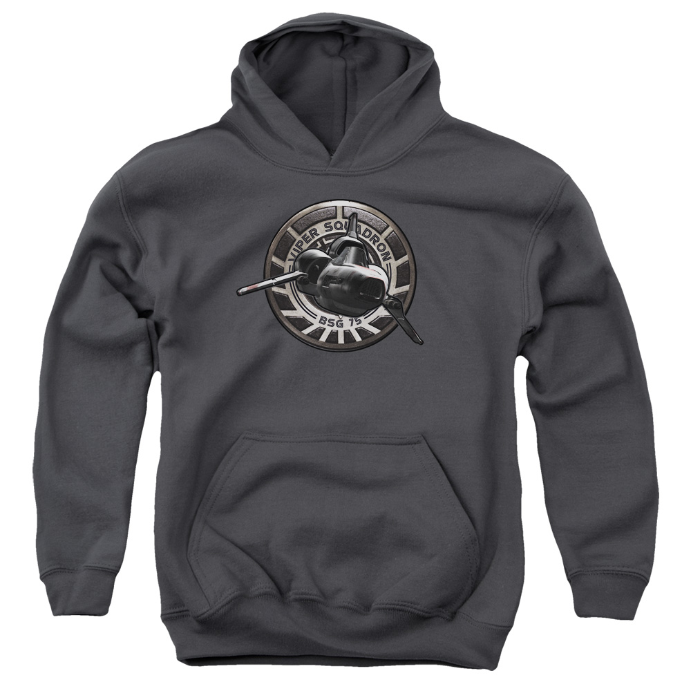 BSG110-YFTH-2 BSG Viper Squadron Youth Hooded Sweatshirt, Charcoal - Medium