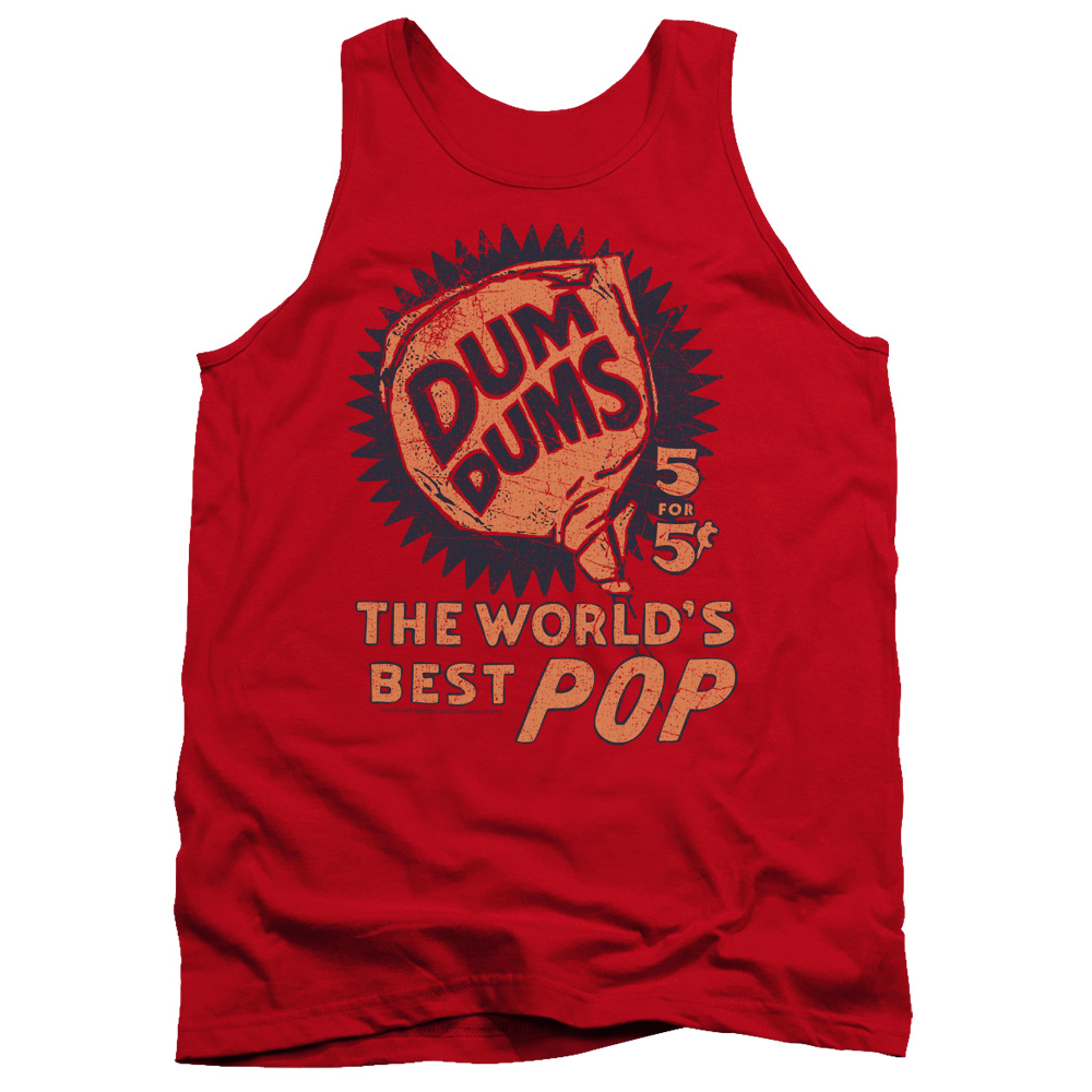 DUM117-TK-2 Dum Dum 5 for 5 Adult Tank Top, Red - Medium