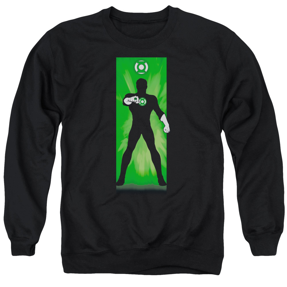 GL370-AS-2 DC Green Lantern Adult Crewneck Sweatshirt, Black - Medium