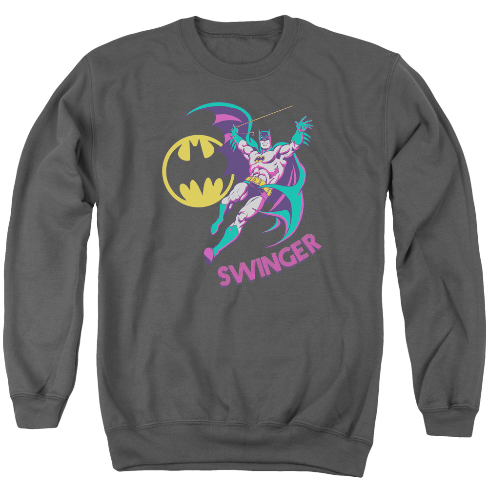 DCO584-AS-2 DCO Swinger Adult Crewneck Sweatshirt, Charcoal - Medium