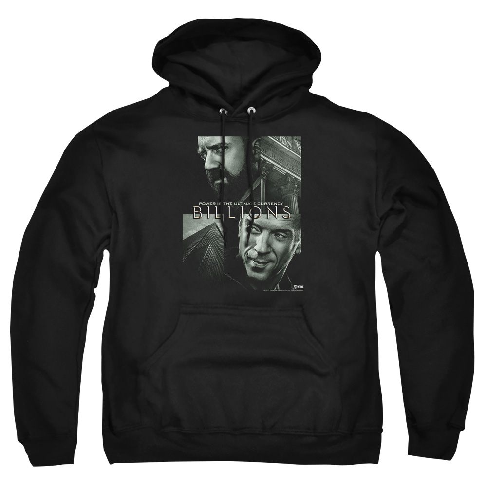 SHO583-AFTH-2 Billions Currency Poster Adult Pullover Hoodie, Black - Medium
