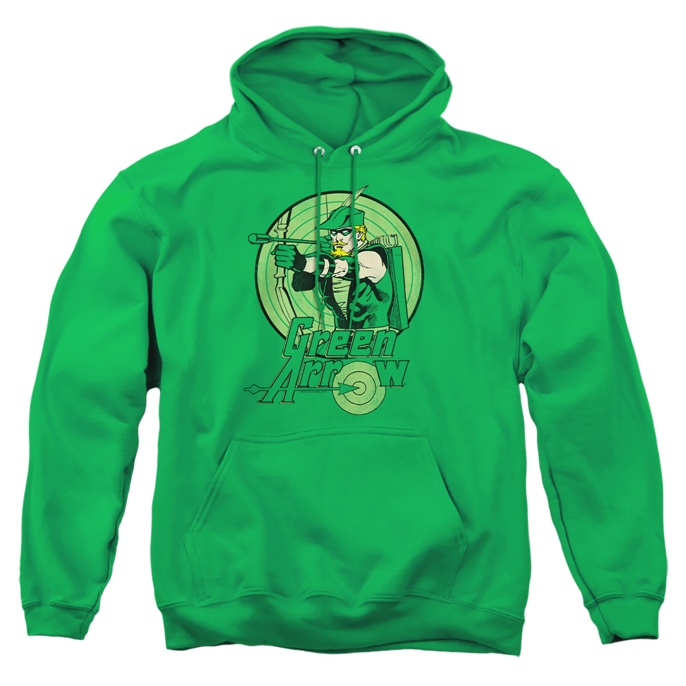 DCO274-AFTH-2 DC Green Arrow Adult Pullover Hoodie, Kelly Green - Medium