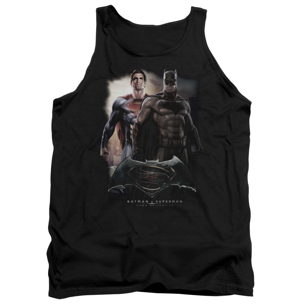 BVS136-TK-1 Batman vs Superman Dawn Adult Tank Top, Black - Small