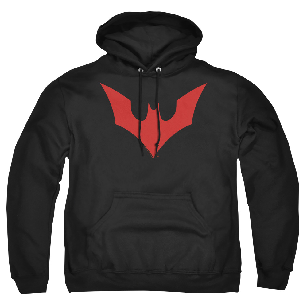 BMB103-AFTH-7 Batman Beyond Beyond Bat Logo Adult Pullover Hoodie, Black - 4X