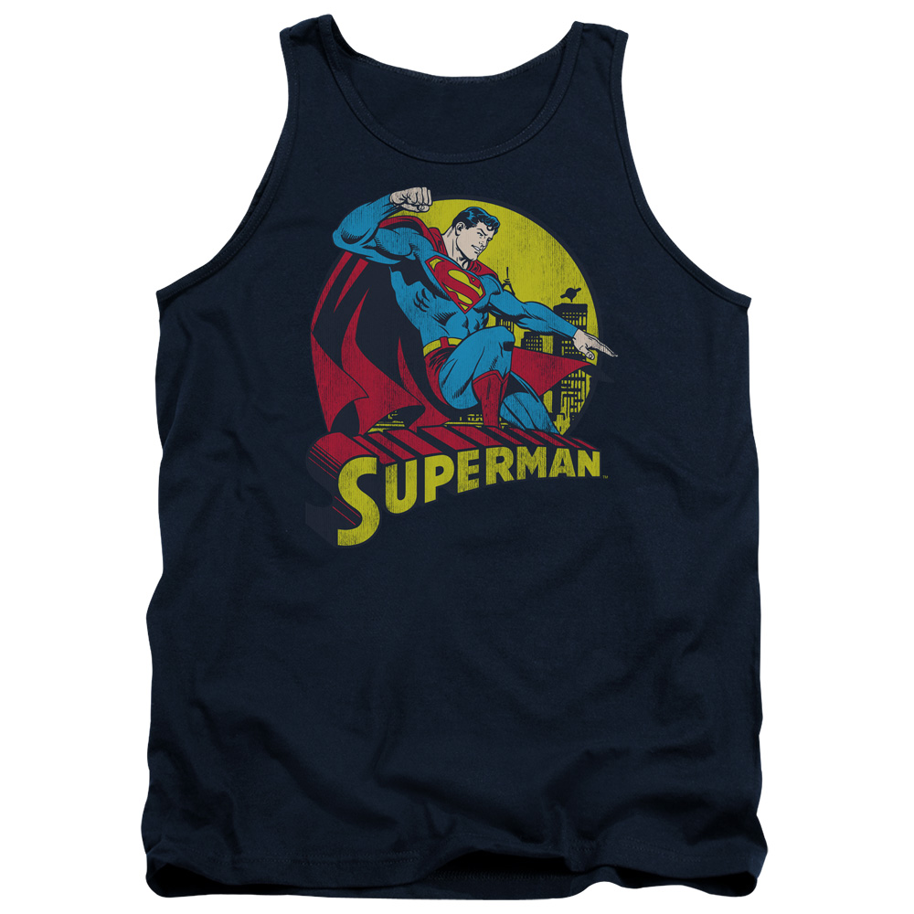 DCO265-TK-5 DC Big Blue Adult Tank Top, Navy - 2X