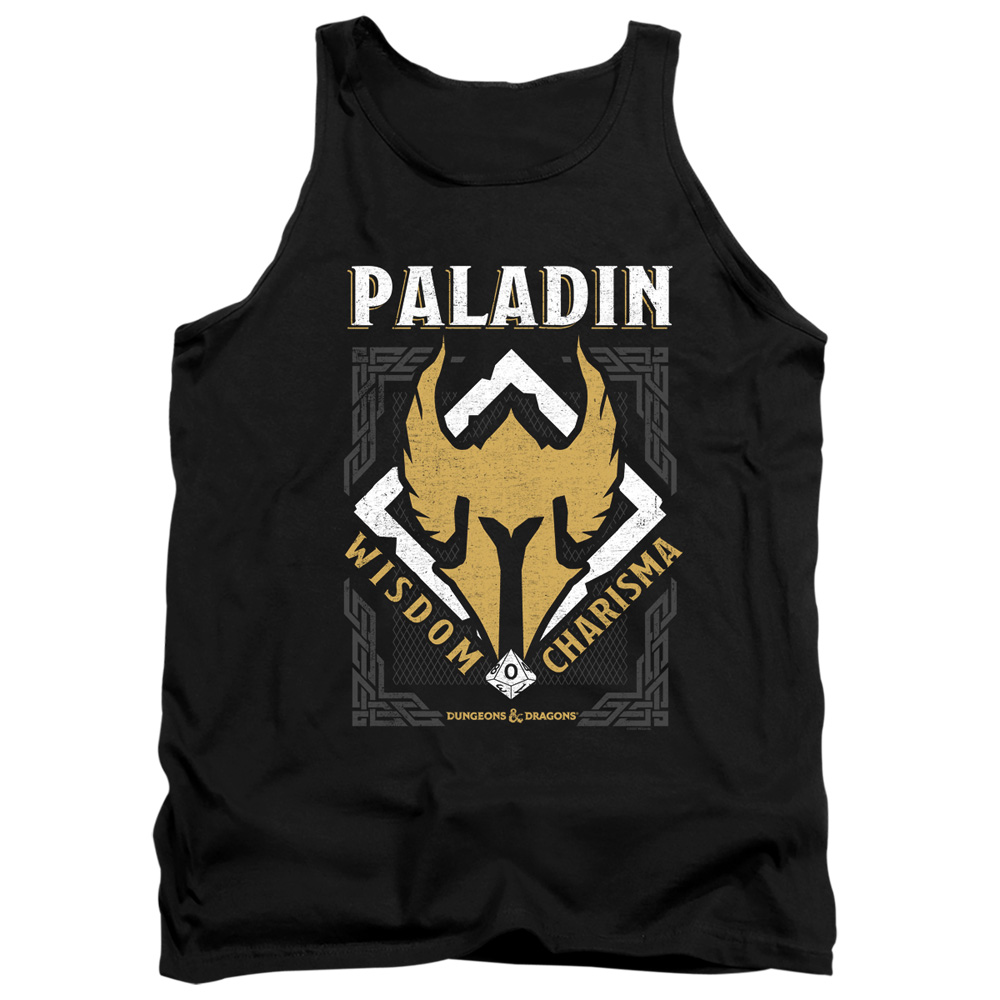 HBRO662-TK-2 Dungeons & Dragons Paladin Adult Tank Top, Black - Medium