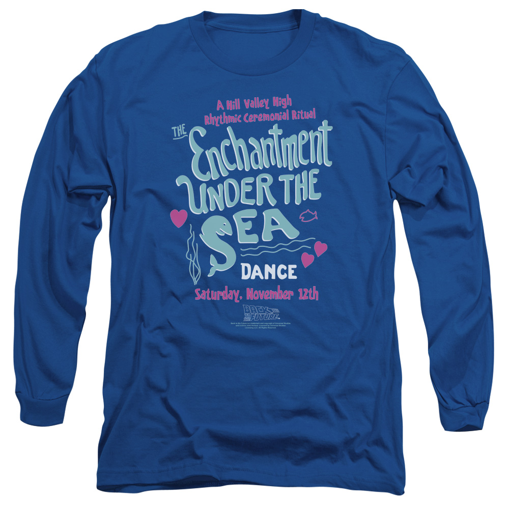 UNI361-AL-6 Back to the Future Under The Sea Adult Long Sleeve T-Shirt, Royal - 3X