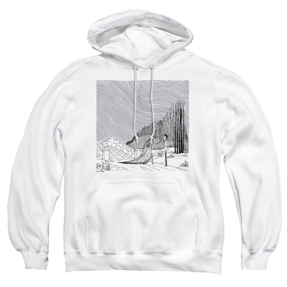 WBM729-AFTH-3 Corpse Bride My Darling Adult Pullover Hoodie, White - Large