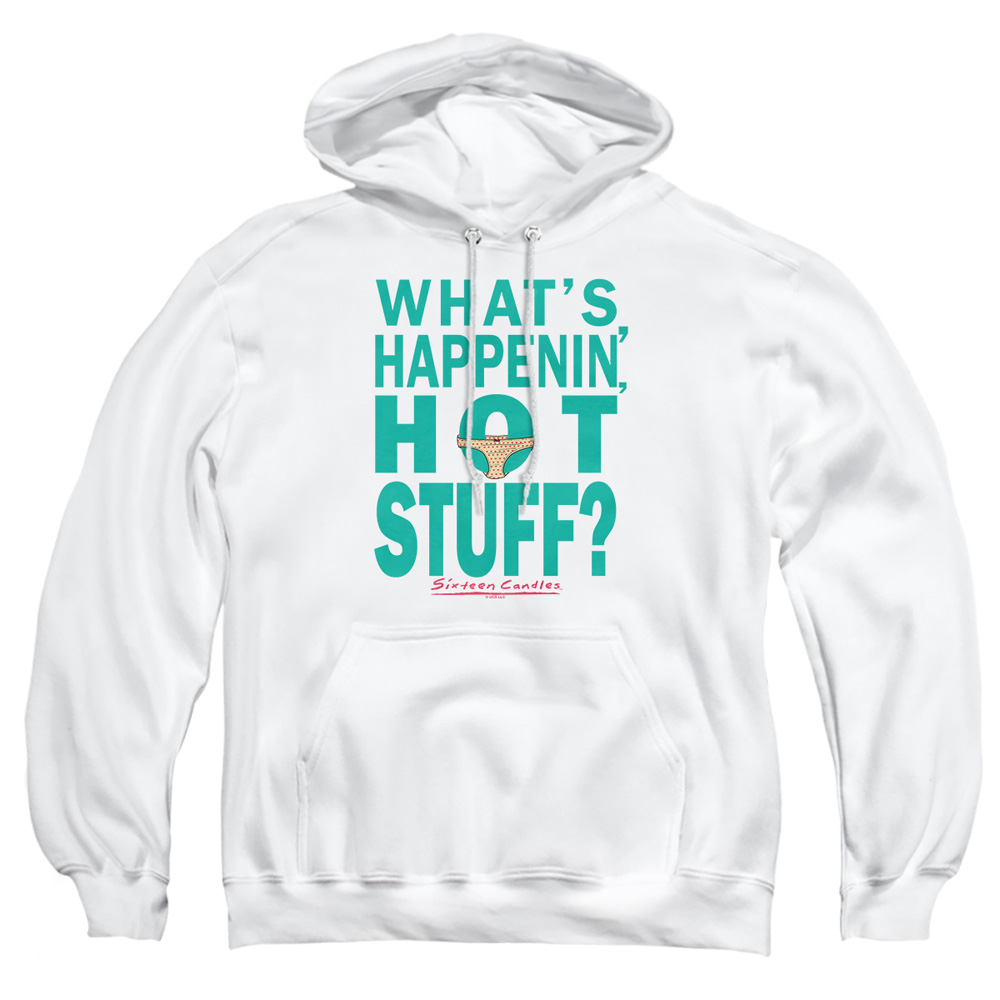 UNI551-AFTH-2 Breakfast Club Whats Happenin Adult Pullover Hoodie, White - Medium