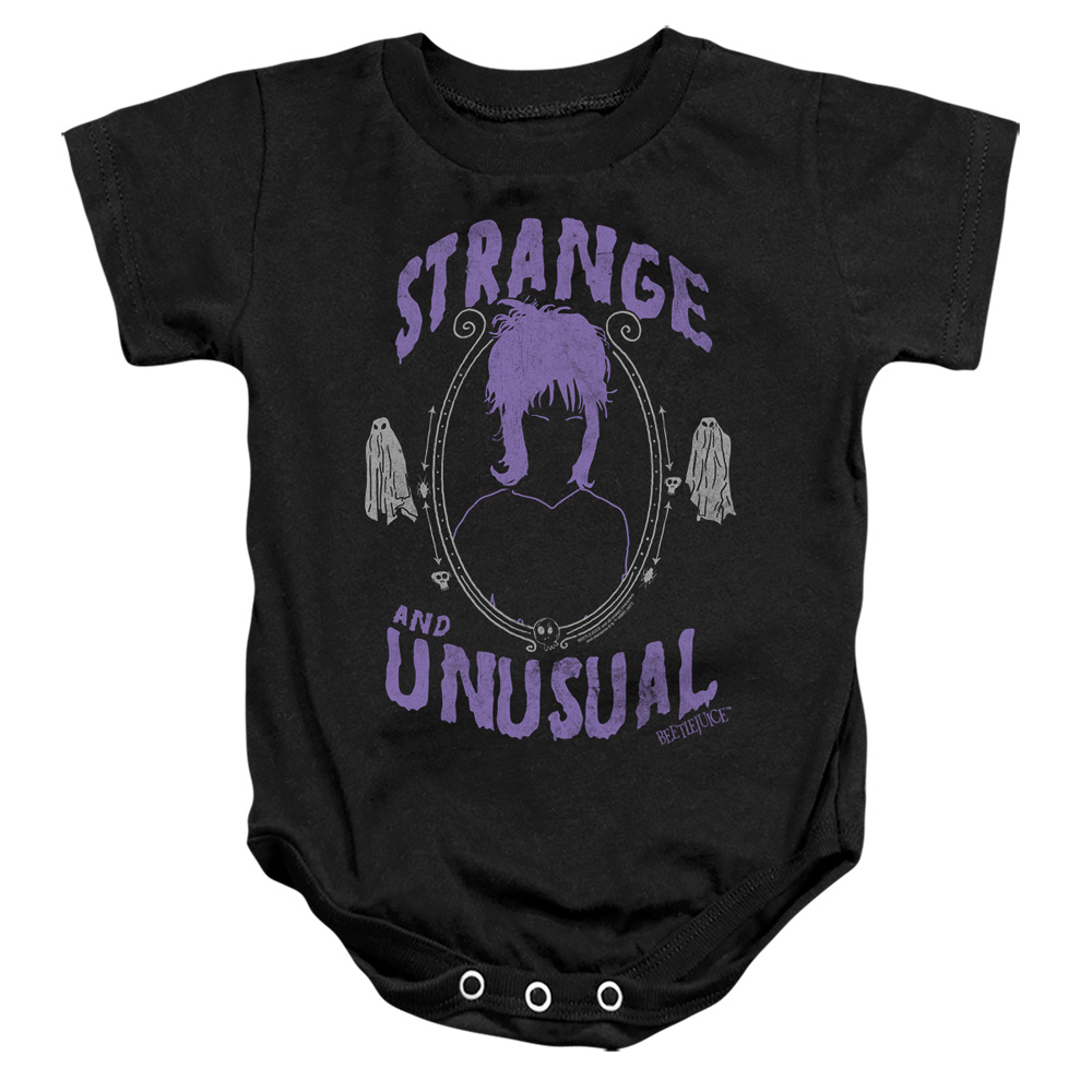 WBM1491-SS-4 Beetlejuice Strange & Unusual Infant Snapsuit, Black - Extra Large - 24 Month