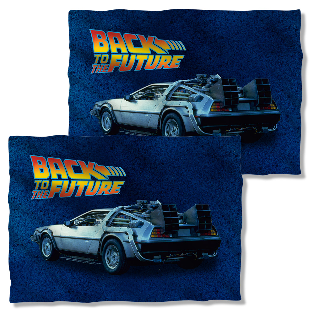 UNI804FB-PLO1-0 Back to the Future Delorean Pillow Case, White - 20 x 28 in.