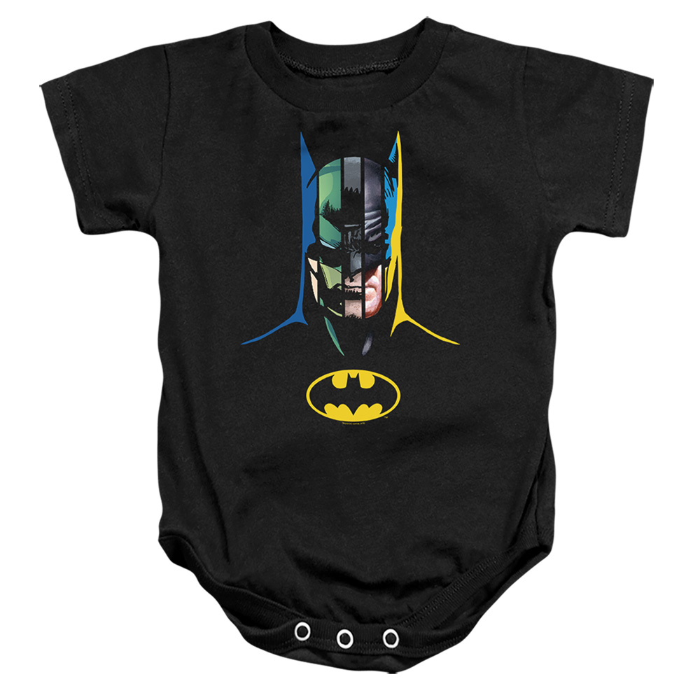 BM3075-SS-4 Batman 80 Years Many Faces Infant Snapsuit, Black - Extra Large - 24 Month