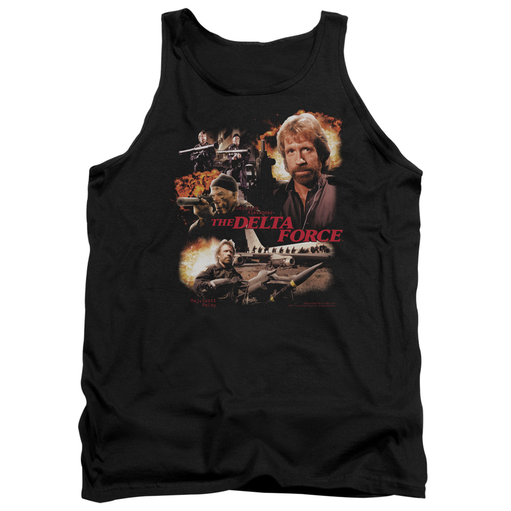 MGM141-TK-4 Delta Force Action Pack Adult Tank Top, Black - Extra Large