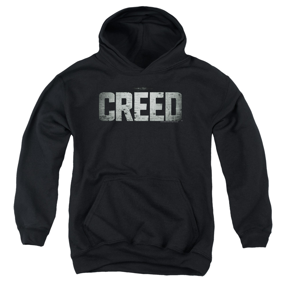 MGM258-YFTH-2 Creed Logo Youth Hooded Sweatshirt, Black - Medium