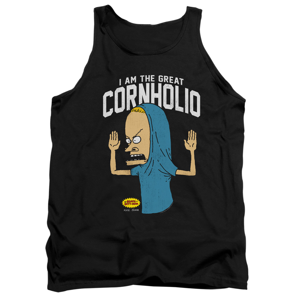 MTV149-TK-2 Beavis & Butthead Cornholio Adult Tank Top, Black - Medium