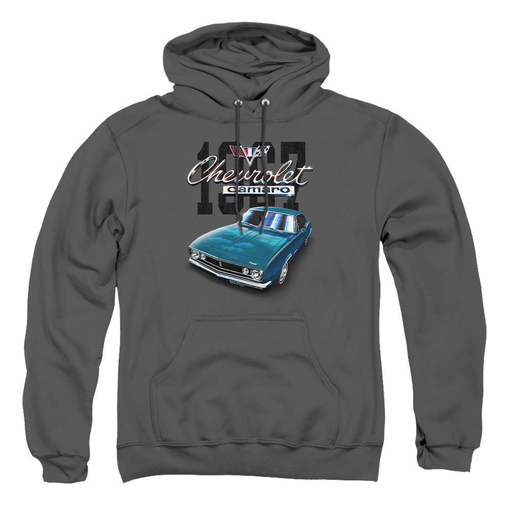 CHV240B-AFTH-2 Chevrolet Classic Camaro Adult Pullover Hoodie, Charcoal - Medium