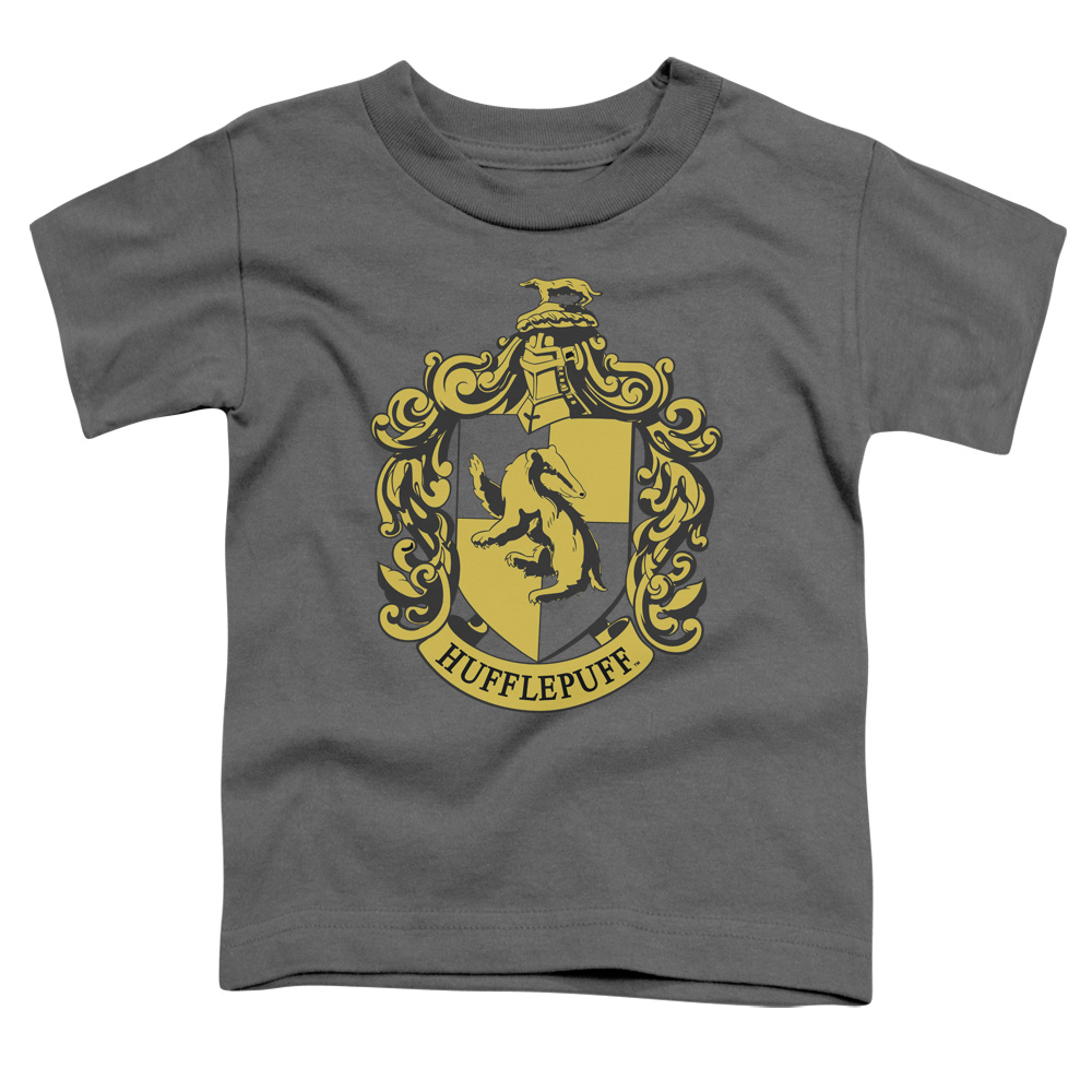HP8038C-KT-1 Harry Potter Hufflepuff Crest Toddler Short Sleeve T-Shirt, Charcoal - Large 4T
